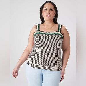 Lane Bryant Classic Striped Stitch Sweater Tank / Size: 14/16